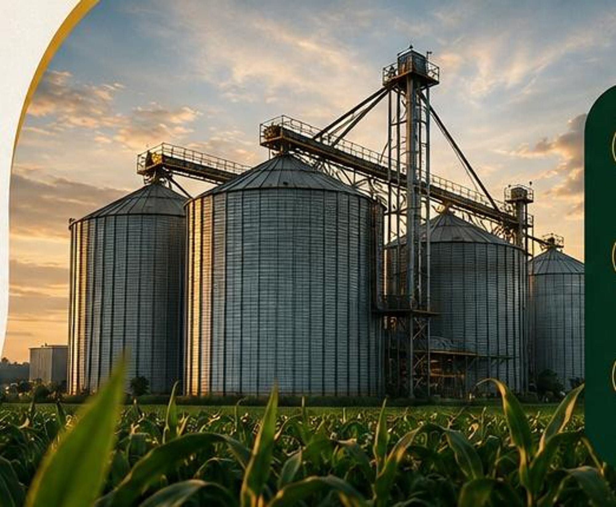 Silos e estrutura de armazenagem do Grupo TerraPort Agro